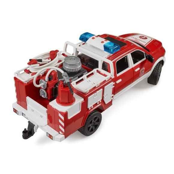 New Ram 2500 Fire Engine Truck with Lights & Sound Module by Bruder - Picture 4 of 5